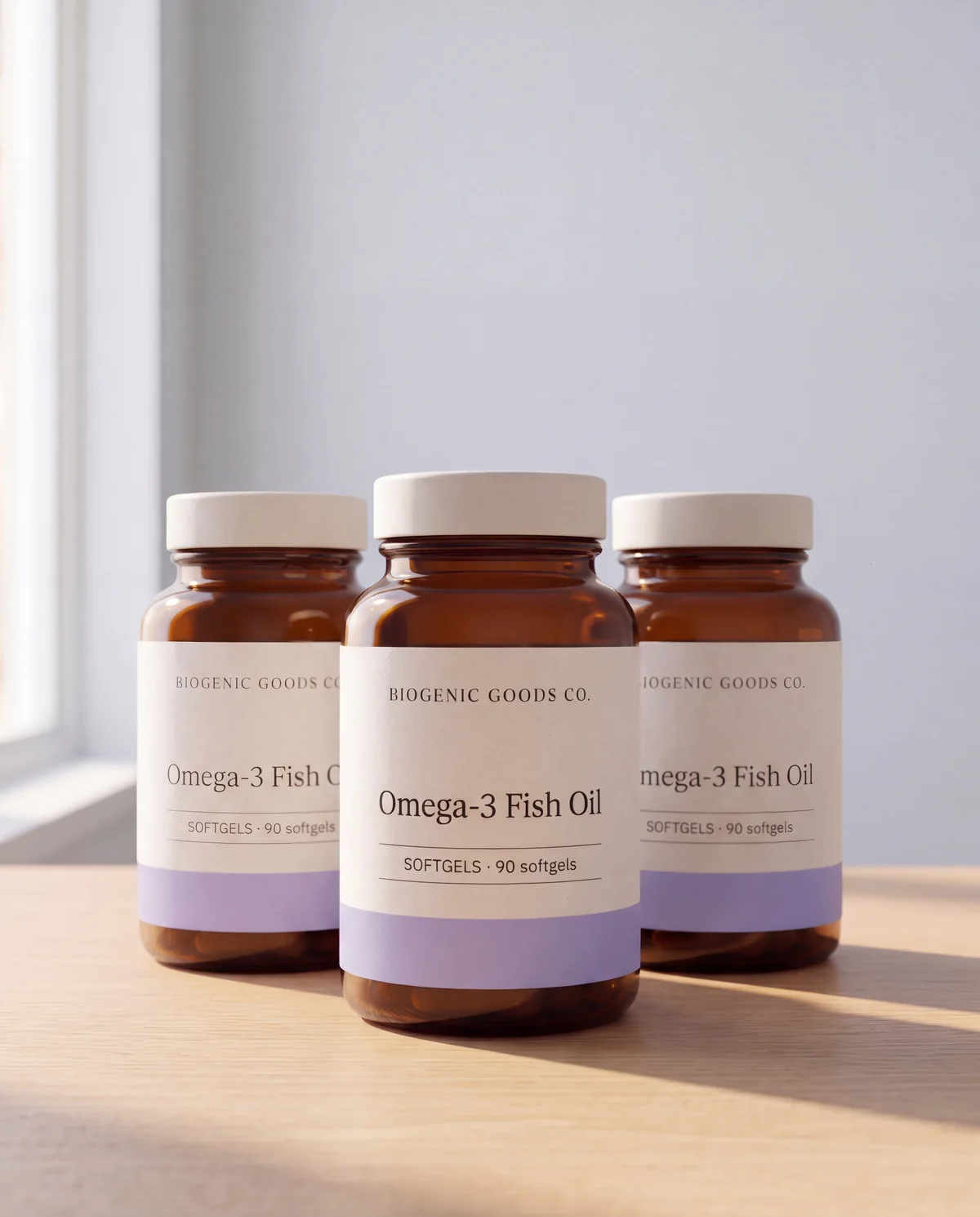 Omega-3 Fish Oil, 3 Bottles, 3 bottles