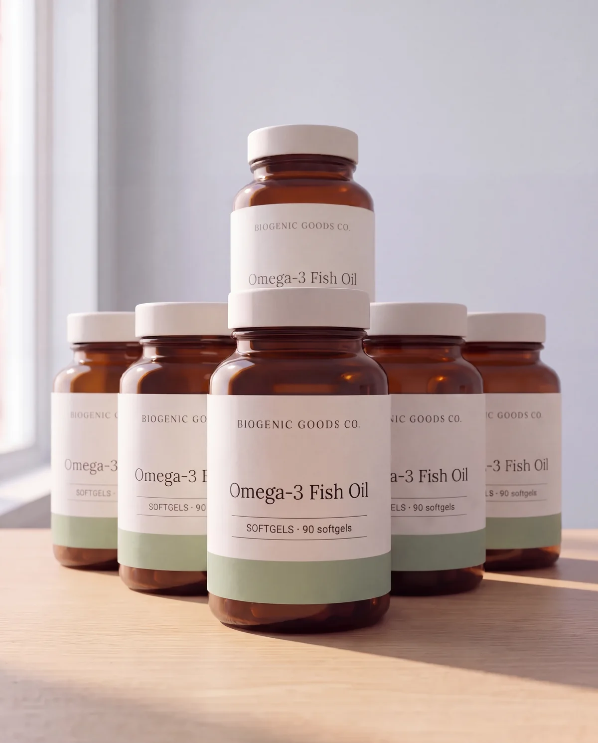 Omega-3 Fish Oil, 6 Bottles, 6 bottles
